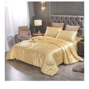 NWT 5 Pcs Luxury Silk Satin Comforter Set